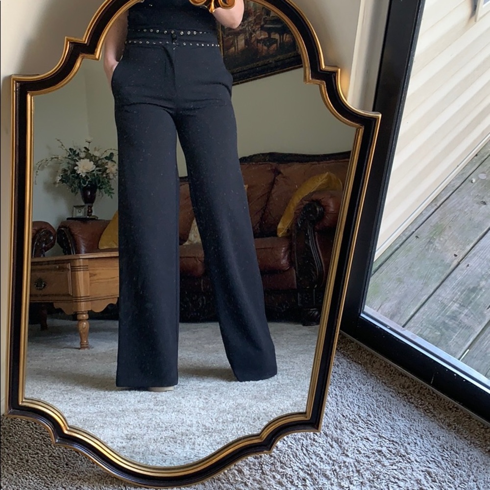 High rise Black classic flows pants